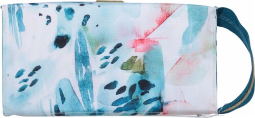 Scunci Watercolor Floral Cosmetic Bag Perspective: bottom