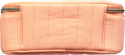 Scunci Quilt Cosmetic Bag - Coral Perspective: bottom