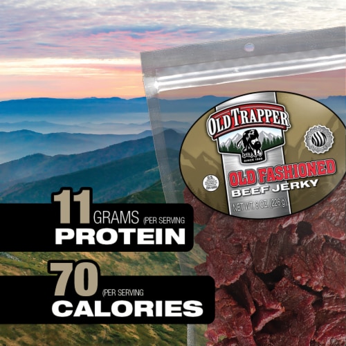 Old Trapper Old Fashioned Beef Jerky Perspective: bottom