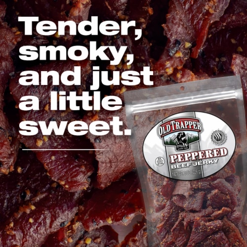 Old Trapper Peppered Beef Jerky Perspective: bottom