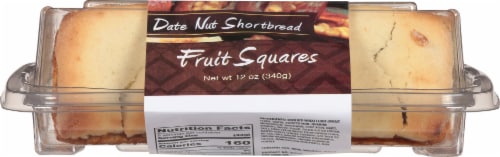Awrey's Date Nut Shortbread Fruit Squares Perspective: bottom