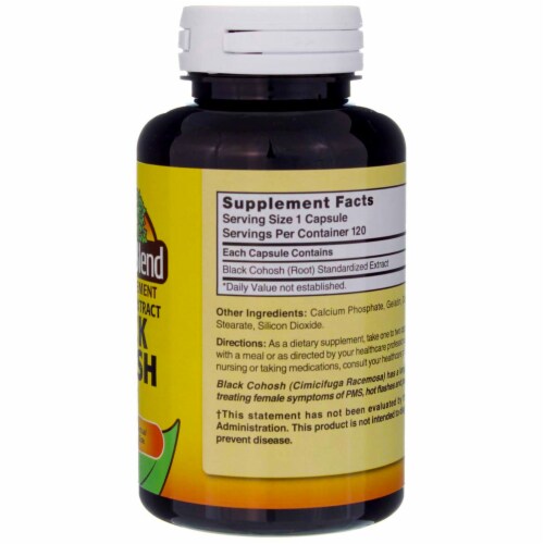 Nature's Blend Black Cohosh Capsules 160mg Perspective: bottom