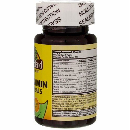Natures Blend Multivitamin With Mineral Perspective: bottom