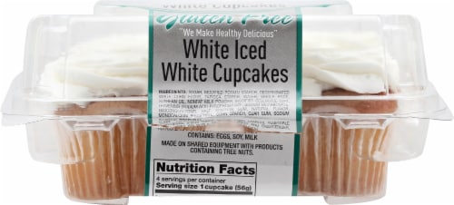 Franny's Gluten Free White Iced White Cupcakes Perspective: bottom