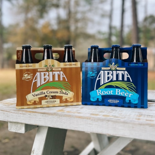 Abita Root Beer Caffeine-free Craft Soda 6 Pack bottles Perspective: bottom
