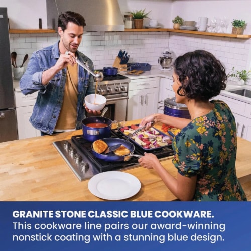 GraniteStone Diamond Blue Non-Stick Cookware Set (10-Piece) - Tiger Island  Hardware