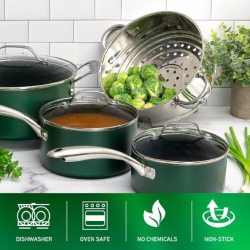Granite Stone Emerald Cookware Collection Perspective: bottom