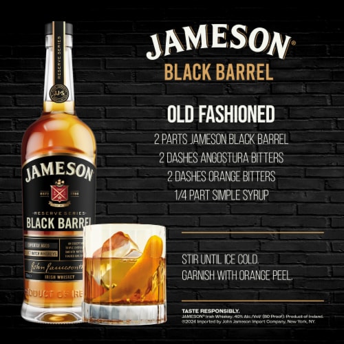Jameson Black Barrel Blended Irish Whiskey Perspective: bottom