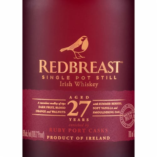 Redbreast Aged 27 Years Single Pot Still Irish Whiskey Perspective: bottom
