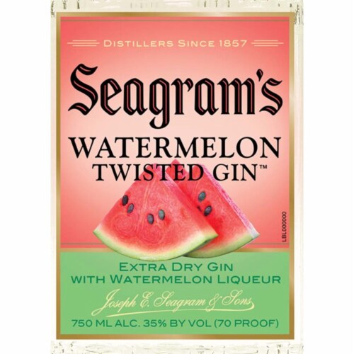 Seagram's Twisted Watermelon Flavored Gin Perspective: bottom