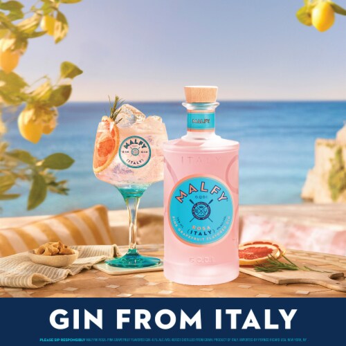 Malfy Sicilian Pink Grapefruit Rosa Flavored Gin Perspective: bottom