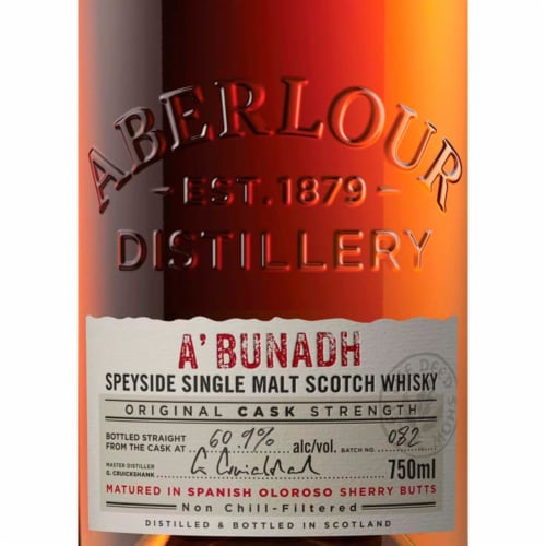 Aberlour A'Bunadh Matured in Spanish Oloroso Sherry Butts Single Malt Scotch Perspective: bottom