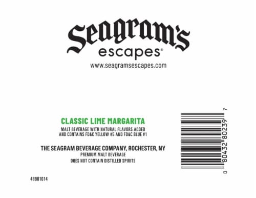 Seagram's Classic Lime Margarita Flavored Hard Beverage Perspective: bottom