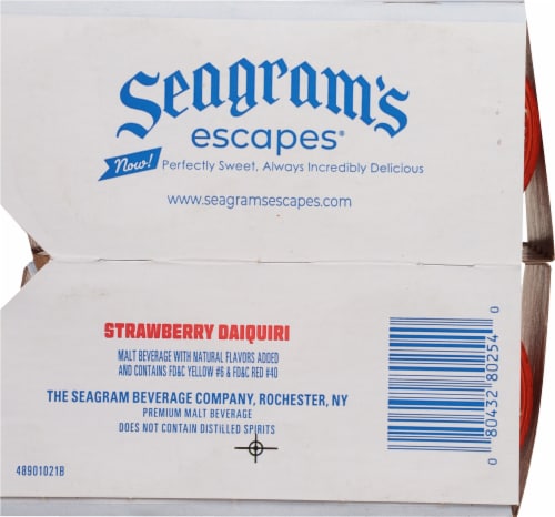 Seagram's Escapes Strawberry Daiquiri Flavored Hard Beverage Cooler Perspective: bottom