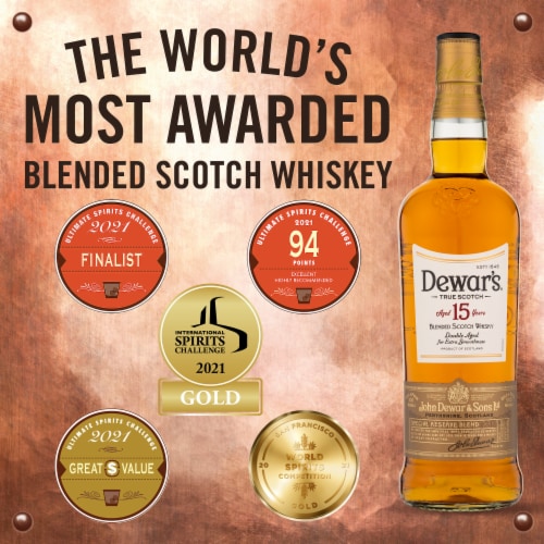 DEWAR'S® 15 Year Old Blended Scotch Whisky Perspective: bottom