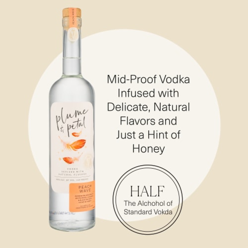 Plume & Petal Peach Wave Flavored Vodka Perspective: bottom