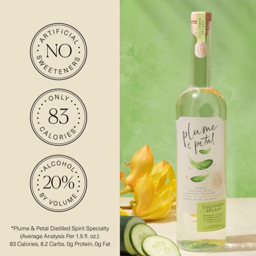 Plume & Petal Cucumber Flavored Vodka Perspective: bottom