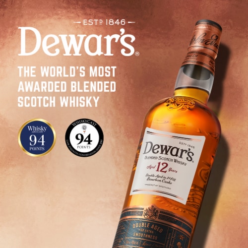 Dewar's Double Aged In 1St Fill Bourbon Casks Blended Scotch Perspective: bottom