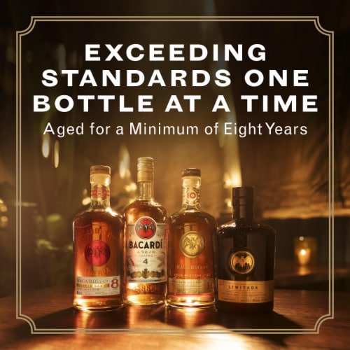 Bacardi Aged 8 Years Dark Rum Perspective: bottom