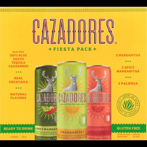 CAZADORES Ready-to-Drink Fiesta Gluten Free Cocktail Variety Pack Perspective: bottom