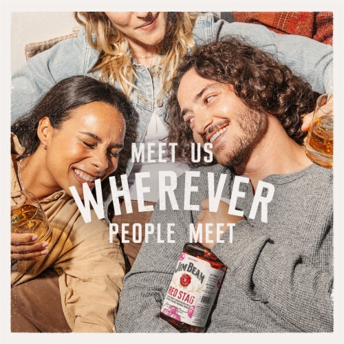Jim Beam Red Stag Black Cherry Bourbon Whiskey Perspective: bottom