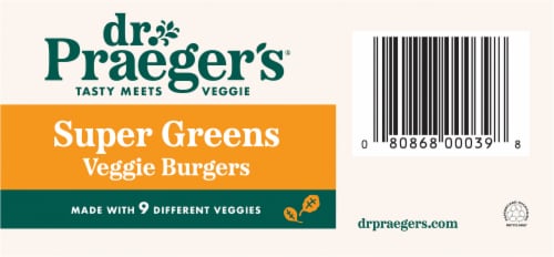 Dr. Praeger's® Gluten Free Super Greens Veggie Burgers Perspective: bottom