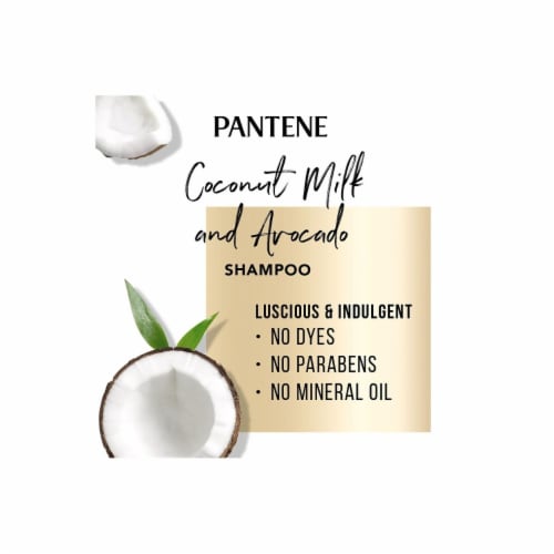 Pantene Pro-V Coconut Milk/Avocado Moisturizing Shampoo for Dry Hair (38.2 oz.) Perspective: bottom