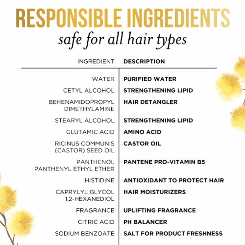 Pantene Nutrient Blends Strengthening Damage Repair Sulfate Free Castor Oil Conditioner Perspective: bottom