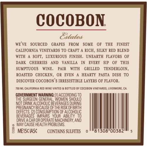 Cocobon Red Blend California Wine Perspective: bottom