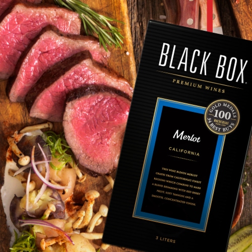 Black Box Merlot Red Wine Perspective: bottom