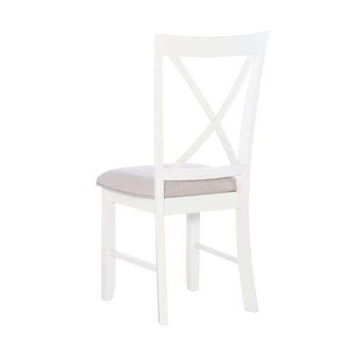 Linon Jane Wood Set of Two Dining Side Chairs in Gray Perspective: bottom