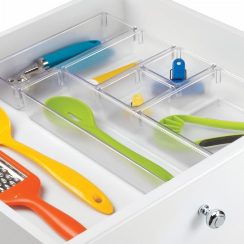 iDesign Drawer Organizer Set - Clear Perspective: bottom