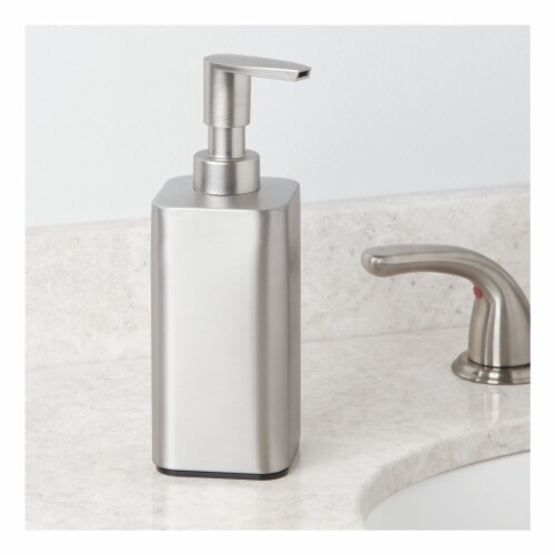 Interdesign Gia Stainless Steel Pump Soap Dispenser - Satin Silver Perspective: bottom