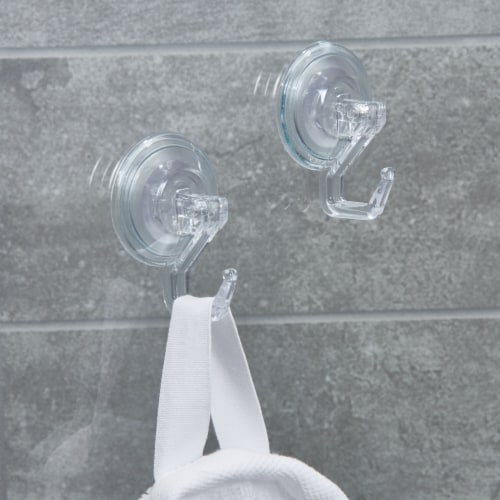iDesign Clear Power-Lock Suction Hooks Perspective: bottom