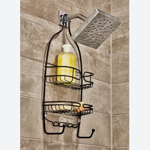 iDesign Neo Medium Shower Caddy - Matte Black Perspective: bottom
