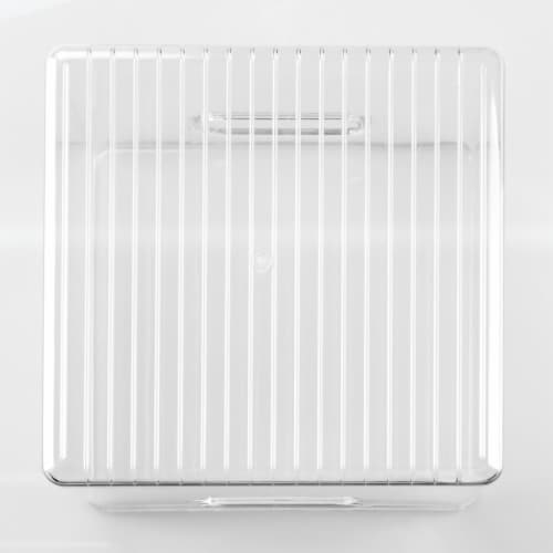InterDesign Linus Bath Bin - Clear Perspective: bottom