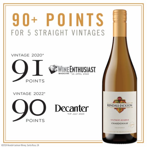 Kendall-Jackson Vintner's Reserve Chardonnay California White Wine Perspective: bottom