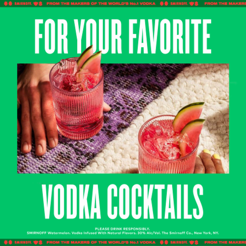 Smirnoff Watermelon (Vodka Infused With Natural Flavors) Perspective: bottom