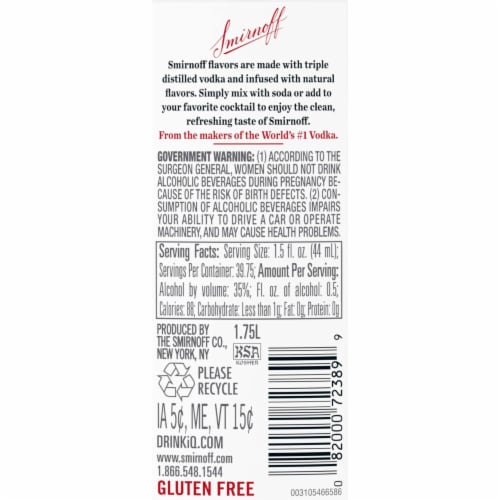 Smirnoff Vodka Orange Perspective: bottom
