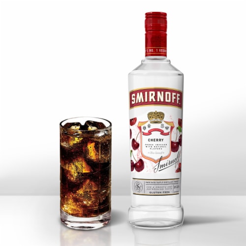 Smirnoff Cherry (Vodka Infused With Natural Flavors) Perspective: bottom