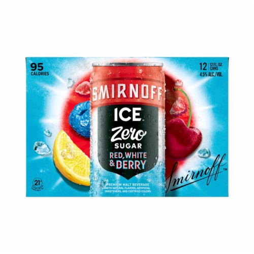 Smirnoff Ice Zero Sugar Red White & Berry Perspective: bottom