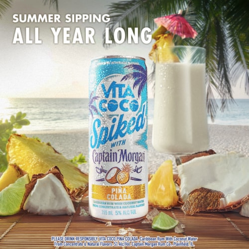Vita Coco Ready To Drink Spiked Pina Colada wh CM Rum Perspective: bottom