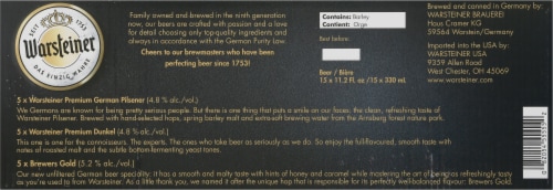 Warsteiner German Beer Variety Pack Perspective: bottom