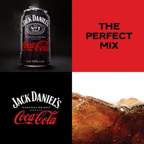 Jack Daniel's Tennessee Whiskey & Coca-Cola Ready to Drink Cocktail Perspective: bottom