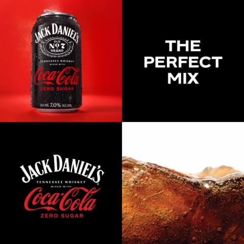 Jack Daniel's Tennessee Whiskey & Coca-Cola Ready to Drink Cocktail Perspective: bottom