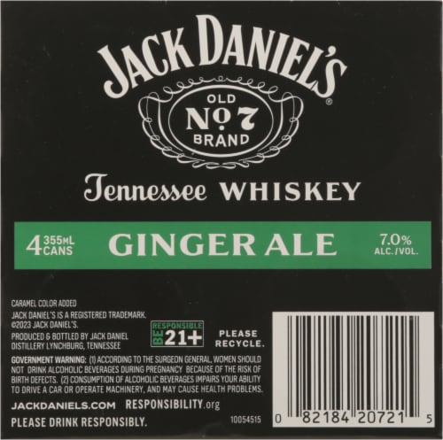 Jack Daniel's® Ginger Ale Cans Perspective: bottom