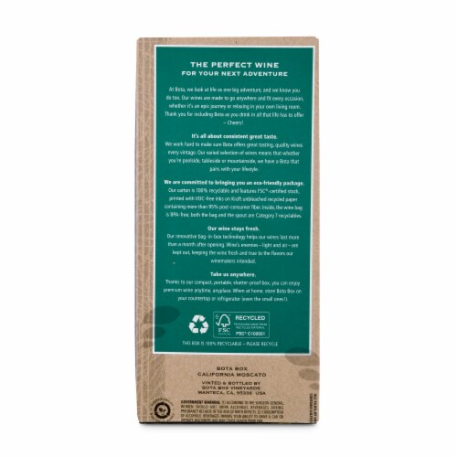 Bota Box Moscato White Wine California Perspective: bottom