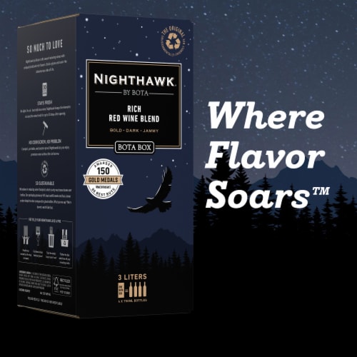 Nighthawk Black by Bota Box Rich Red Wine Blend Perspective: bottom