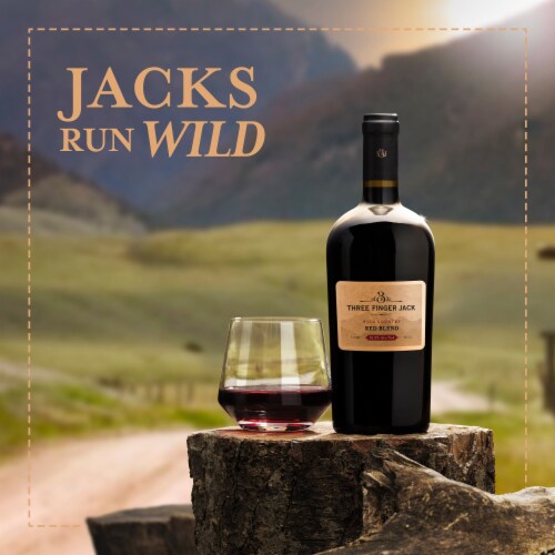 Three Finger Jack Wild Country Red Blend Wine, California, 15.5% ABV Perspective: bottom