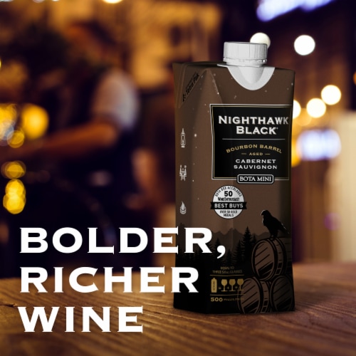Bota Mini Nighthawk Black Bourbon Barrel Aged California Cabernet Sauvignon Red Wine Perspective: bottom